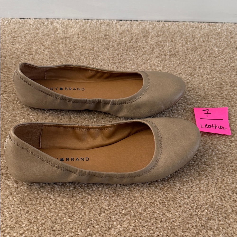 Lucky Brand Emmie Style Women's Suede and Leather Flats Size 6.5 & 7 - Picture 11 of 16